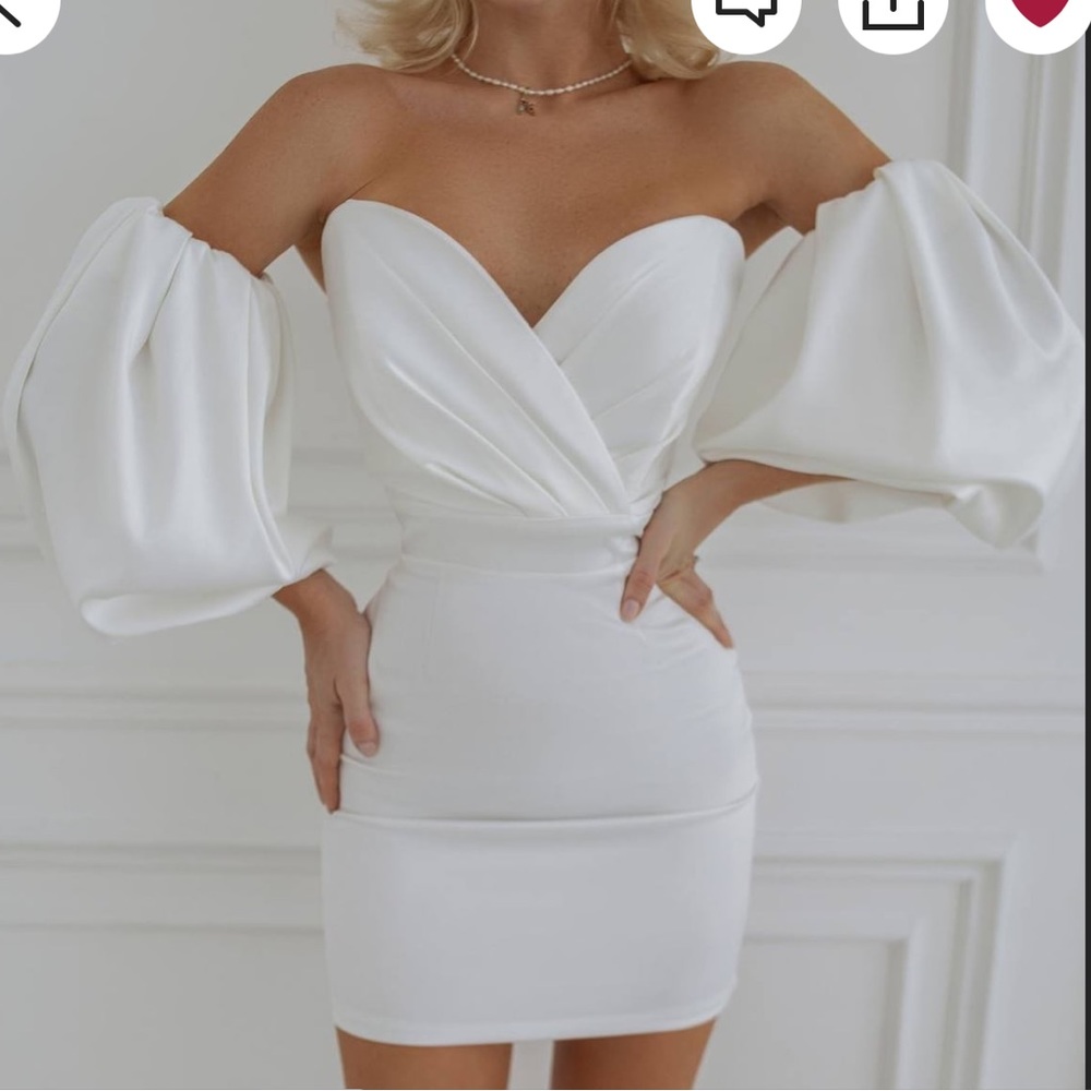 Mini bridal dress